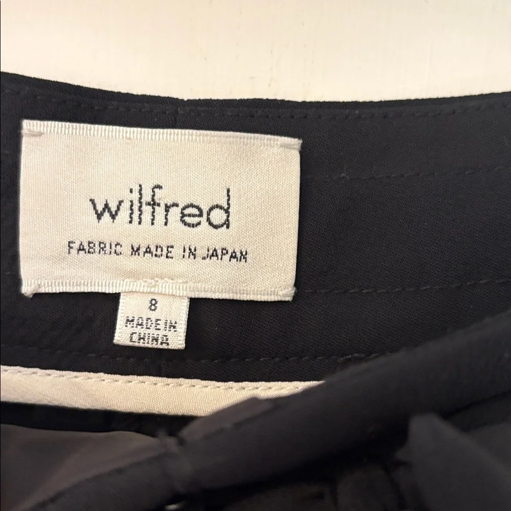 Aritzia Wilfred Allant Pant Black Lyocell Linen Blend (Size 8)